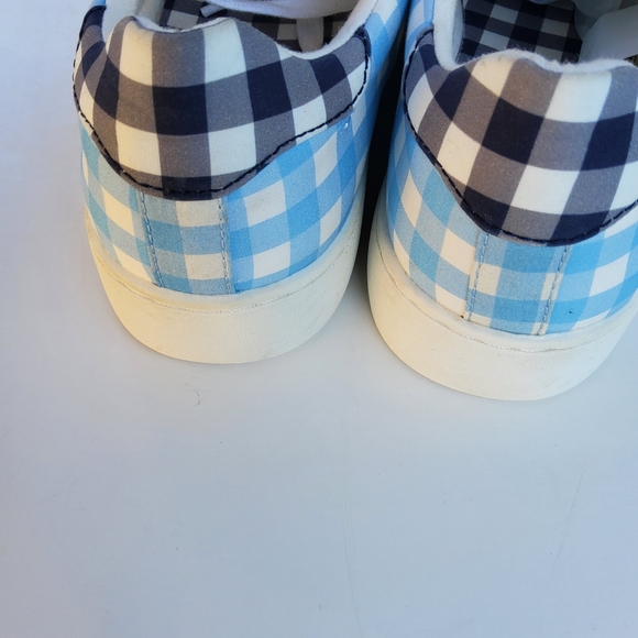 DRAPER JAMES Harper Sneakers in Blue Gingham Size 9 NEW - Picture 10 of 12